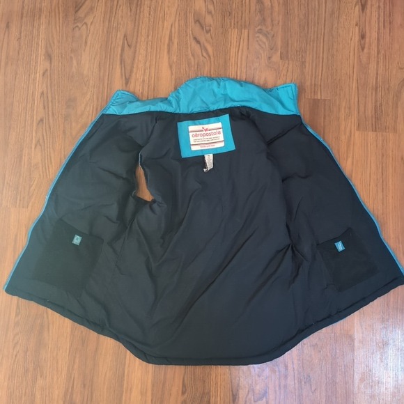 Vintage Y2K Aeropostale Down Puffer Vest Women Sz M Blue Full-Zip Preppy Pockets - Picture 9 of 16